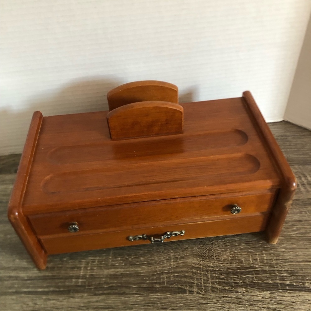 Vtg Wooden Nightstand Organizer